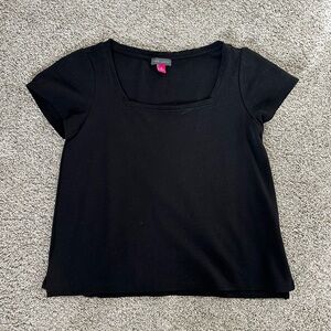 Vince Camuto Black Short Sleeve Top XS